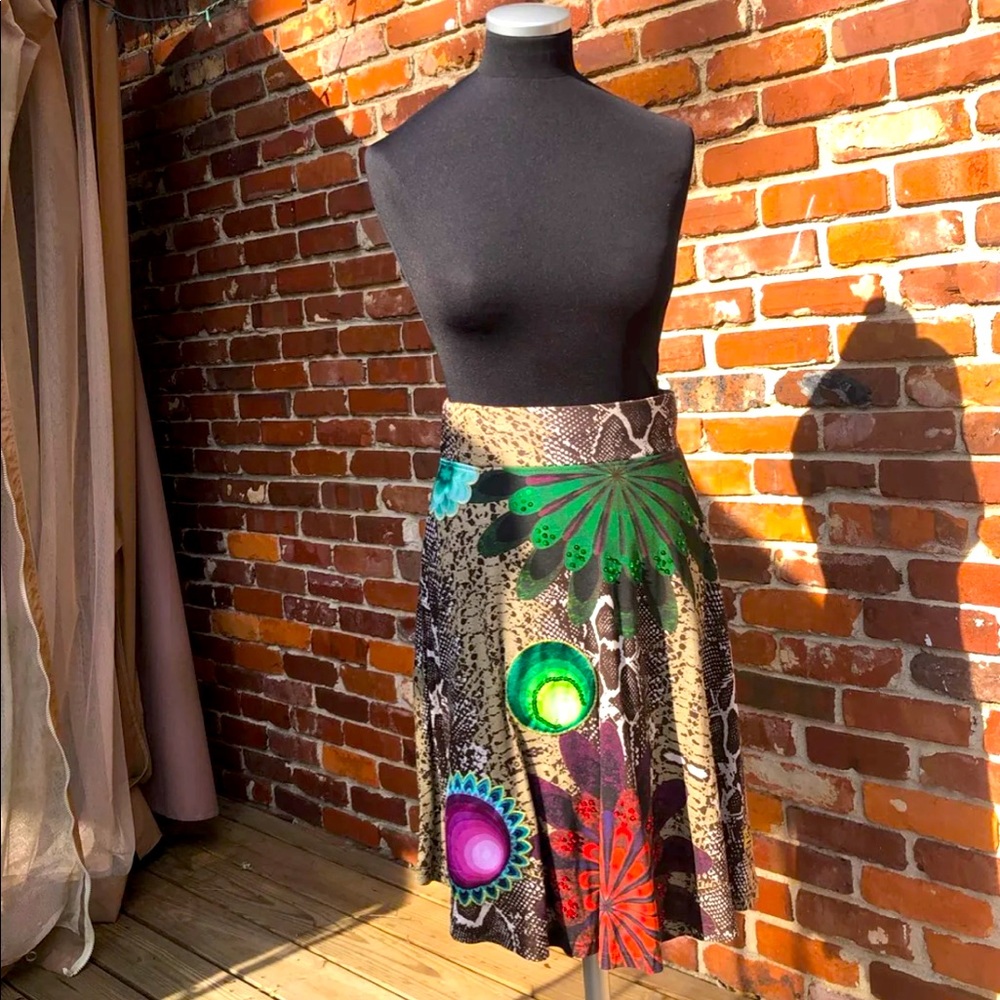 NWOT Desigual snake skin pattern skirt